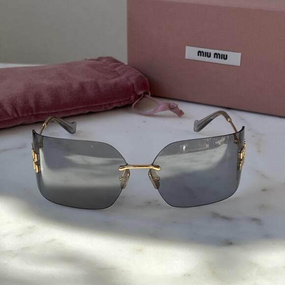 NEW Miu Miu MU54YS Grey Mask Sunglasses main image 9